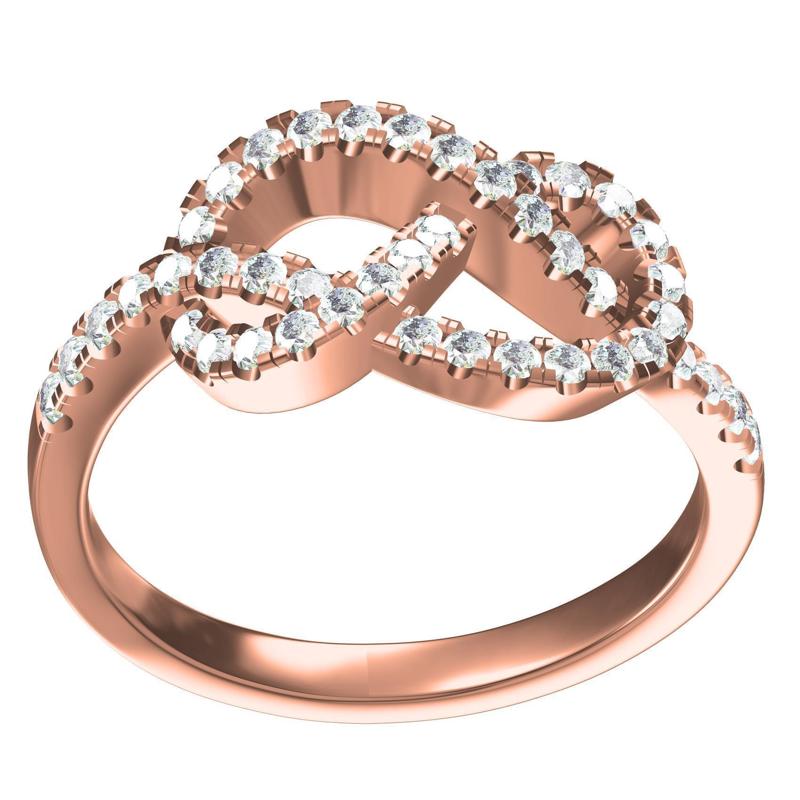 Fancy Twisted Shape Diamond Ring for Women