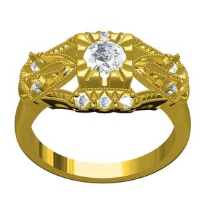 Antique Vintage Style Cocktail Ring