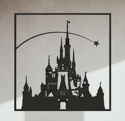 Disney/harry potter castle - wall art deco