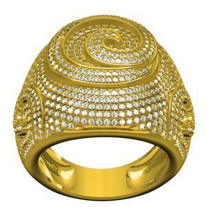 Land Snail Inspire Diamond Hip Hop Ring