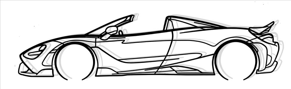 McLaren 765LT Silhouette Wall Art