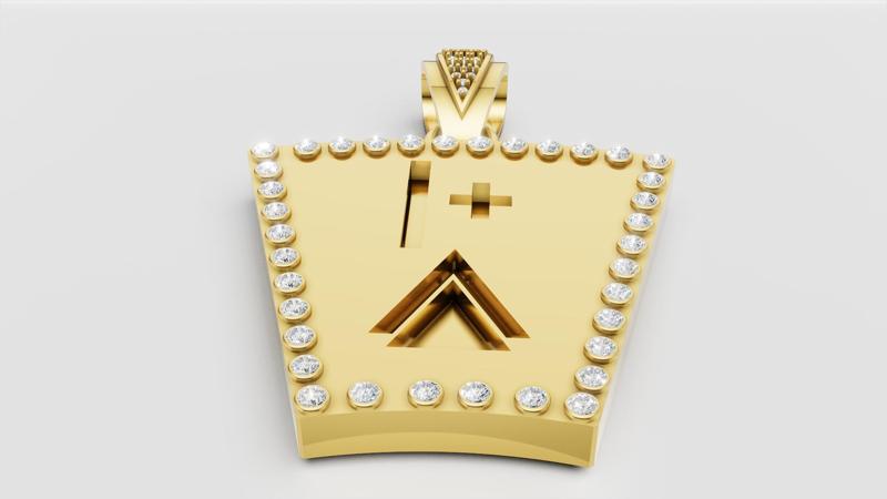 ace card pendant, luxury gold jewelry