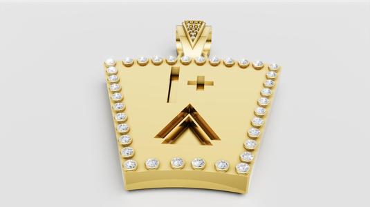 ace card pendant, luxury gold jewelry