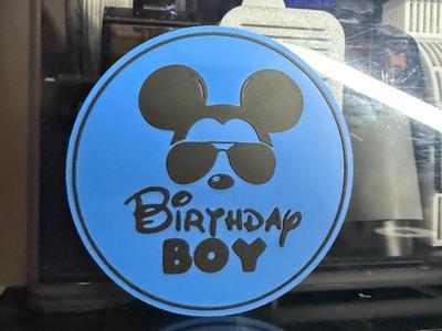 mickey mouse birthday boy coaster