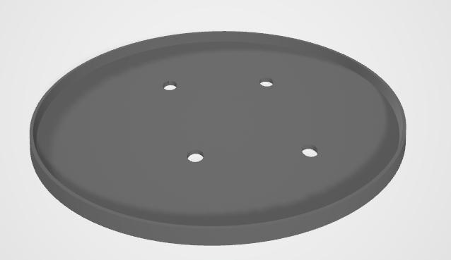 120x90mm oval hollow base with place for 5mm magnets