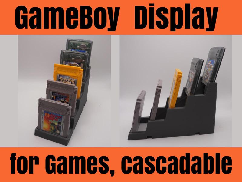 Gameboy Game Stand Display - 5 Games