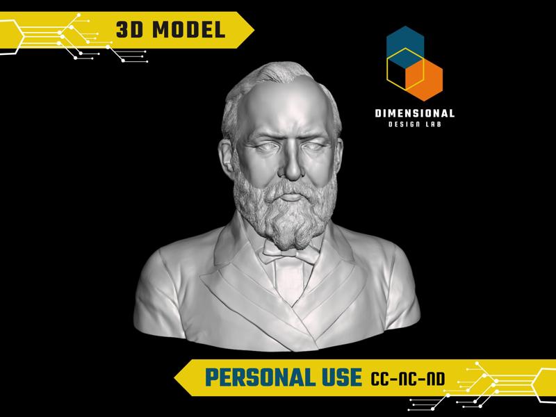 James A. Garfield - High-Quality STL File for 3D Printing (PERSONAL USE)