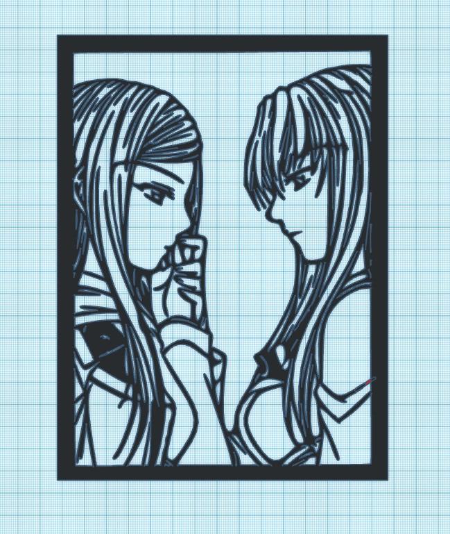 Mai Hime - Shizuru & Natsuki - wall art - 2 versions