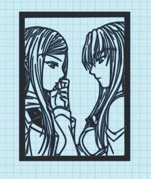 Mai Hime - Shizuru & Natsuki - wall art - 2 versions