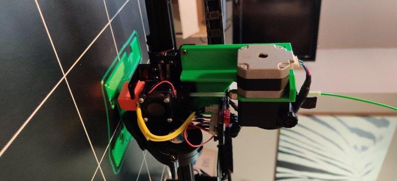 Chiron direct extruder - Heatsink duct, drag chain mounts and beefed up base mount