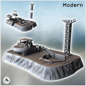 Military communication station with firing emplacement and underground bunker (10) - Modern WW2 WW1 World War Diaroma Wargaming RPG Mini Hobby