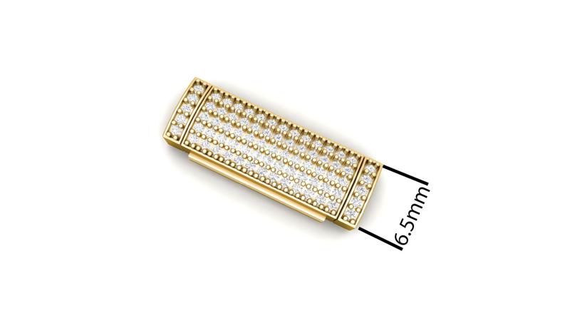 6 and half Diamond Flip Lock Box for Jewelery