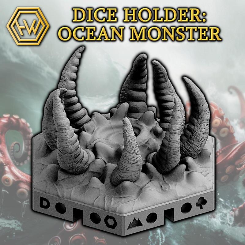 Dice Holder: Ocean Monster