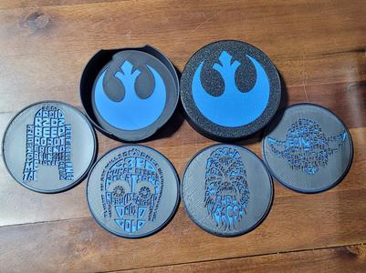 Star Wars Rebel Alliance Coaster Set with Holder