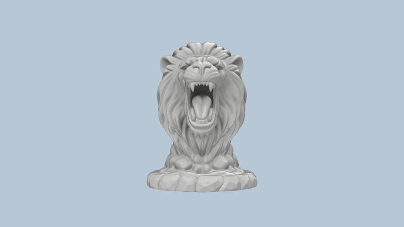 Lion Bust Hi-Res