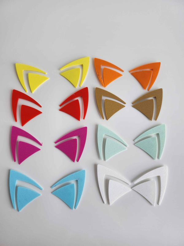Cat Ear Headbands with Switchable Color Plates