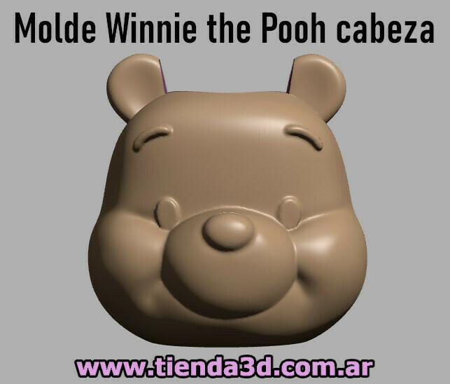 Winnie the Pooh Head Flowerpot Mold
