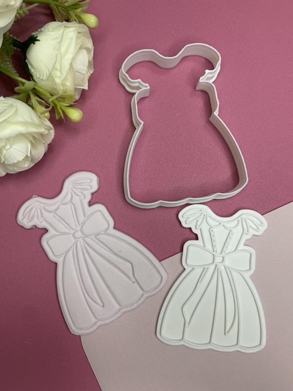 Alice in Wonderland Dress Cookie Cutter and Stamp