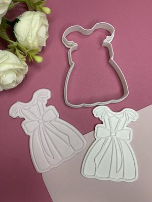 Alice in Wonderland Dress Cookie Cutter and Stamp