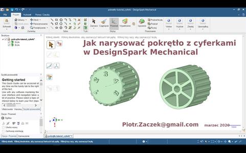 Pokrętło jak narysować w DesignSpark Mechanical