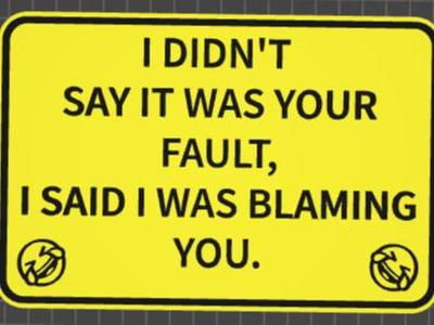 funny signs blaming you