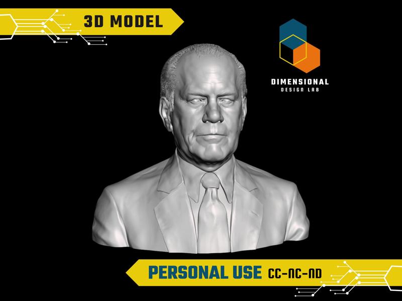 Gerald Ford - High-Quality STL File for 3D Printing (PERSONAL USE)