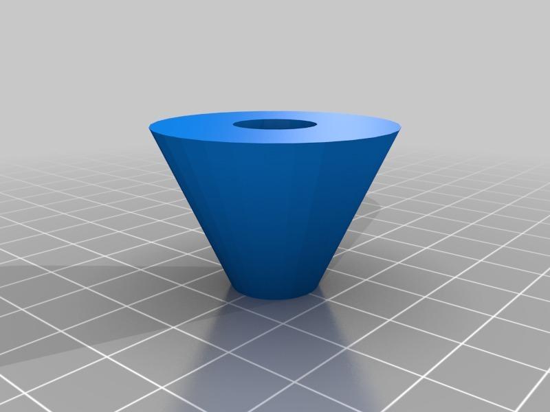 Truncated cone feet with screwhole