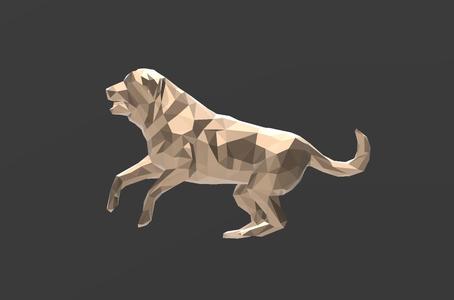 Spanish Mastiff - Low Poly - Excellent Design - Decor