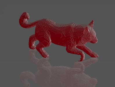 Chaotic Cat Sculpture - Blocks - Perfect Design - Easy Print - Decor