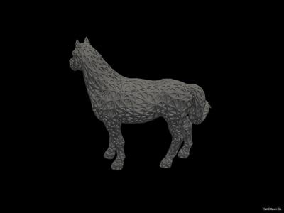Midnight Majesty Horse - Voronoi Style - Spider Web - LowPoly - Perfect Design - Easy Print - Decor