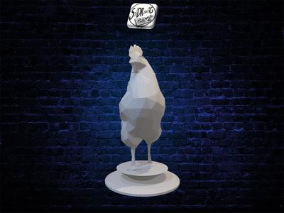 Cockerel - Rooster - Cock - Low Poly - Bust - Excellent Design - Decor