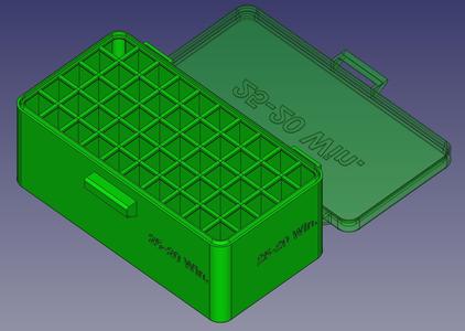 .25-20 Winchester, Head Up, Snug Snap Latch Modular Ammo Box