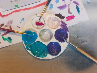 Small paint palette for kids