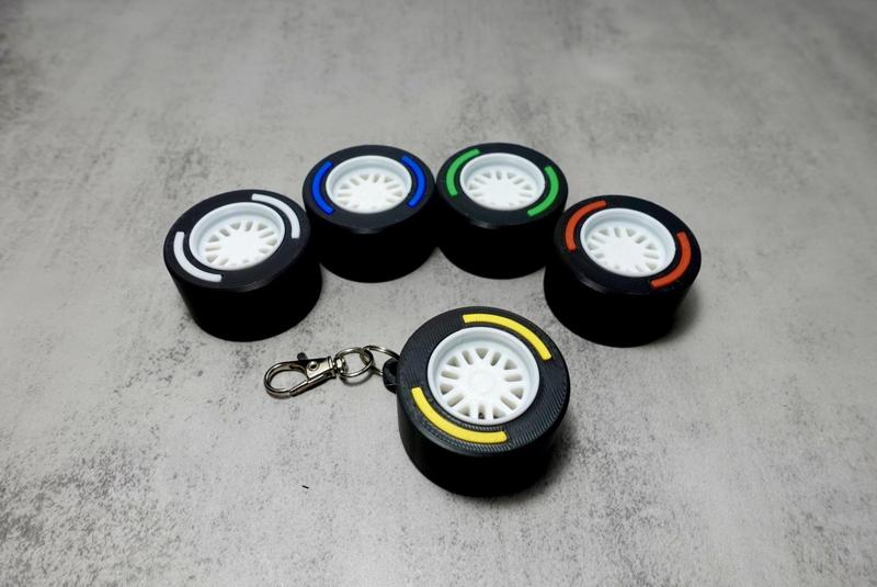 F1 Style Tire Keychain