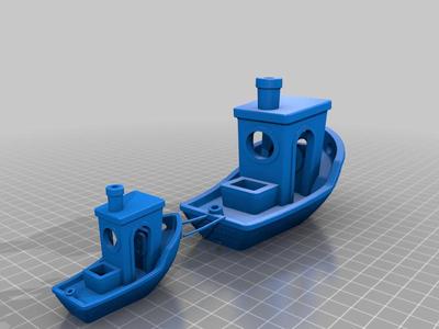 benchy pulling smaller benchy
