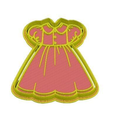 girl dress 15 cutter and stamp