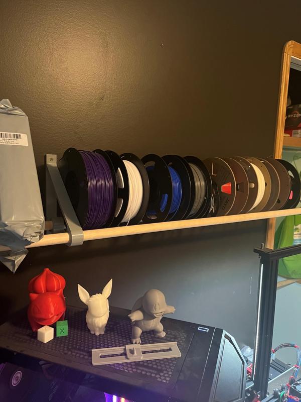 Filament Storage Bracket using Dowels