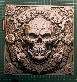 Skull with Roses