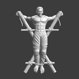 Medieval prisoner on stakes - wargaming accessory