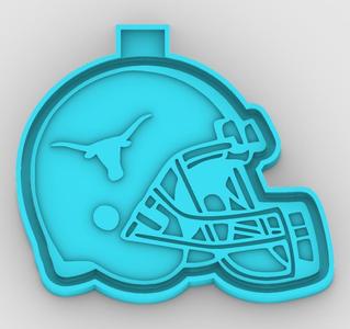 Football Helmet - Texas Longhorns - freshie mold - STL for silicone mold