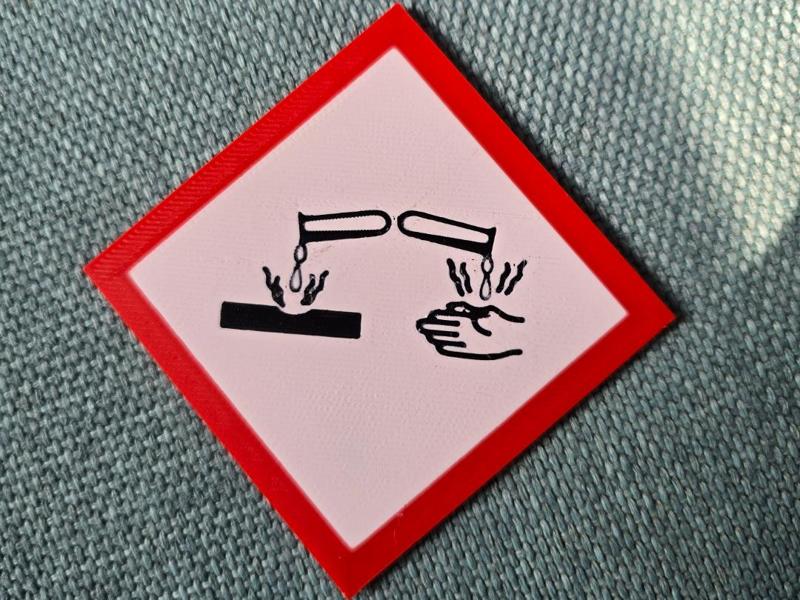 Chemical Corrosive Laboratory Sign