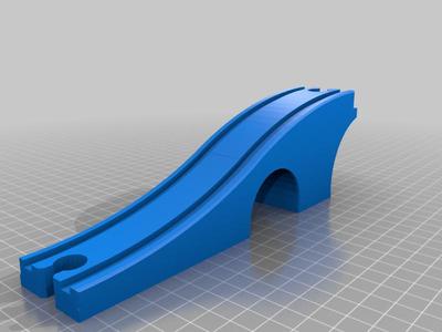 Remixed Wooden Train Track Bridge