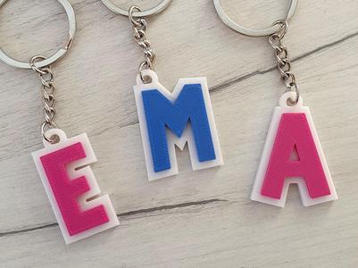 Alphabet letter keychain