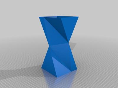 Twisted Rectangular Vase
