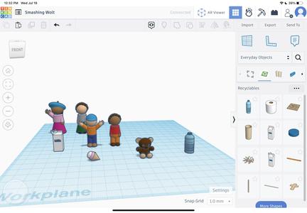 Tinkercad 4 characters +4 accessories