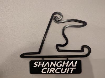Shanghai International Circuit Track Map with Nameplate