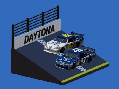 Daytona Racing diorama -single or multicolor print