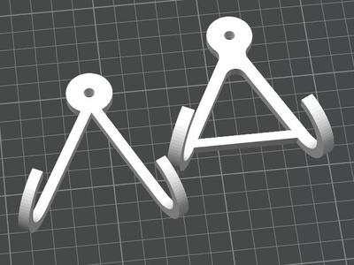 Robust and Minimalist Wall Hooks - wall art tool