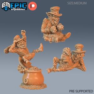 Leprechaun Set ‧ DnD Miniature ‧ Tabletop Miniatures ‧ Gaming Monster ‧ 3D Model ‧ RPG ‧ DnDminis ‧ STL FILE