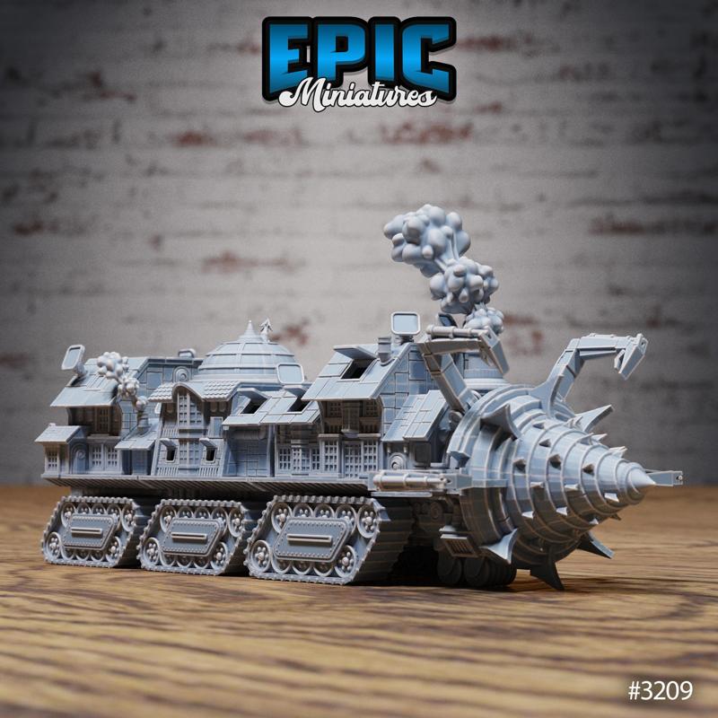 Maxi Drill Steam Engine ‧ DnD Miniature ‧ Tabletop Miniatures ‧ Gaming Monster ‧ 3D Model ‧ RPG ‧ DnDminis ‧ STL FILE